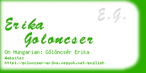 erika goloncser business card